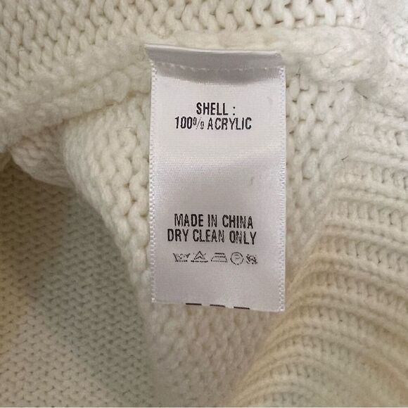 OLIVIA RUBIN Cecily Cream Knit Rhinestone Heart Buttons Cardigan Sweater - Picture 6 of 6